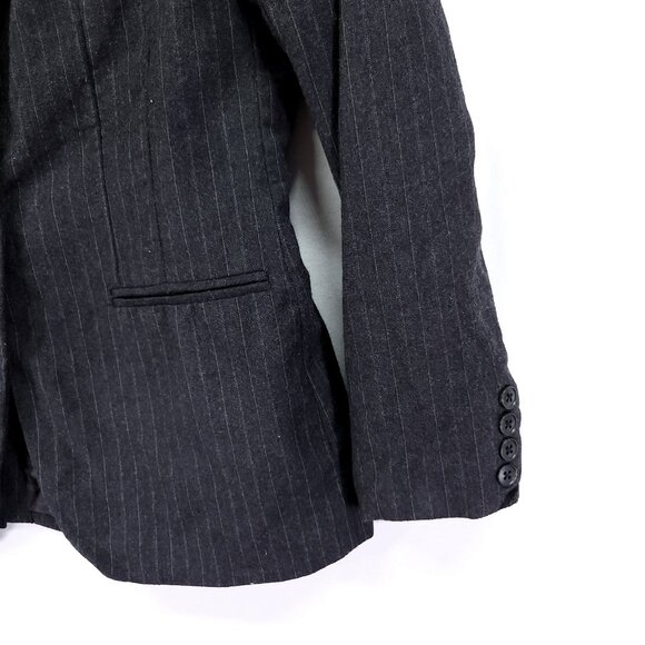 Lauren Ralph Lauren Wool Blazer Size 12P Womens Jacket Gray Pinstriped - Picture 12 of 13